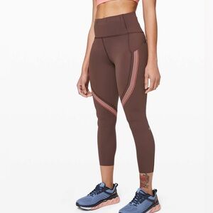 Lululemon Speed Limit Crop 23" Cherry Cola